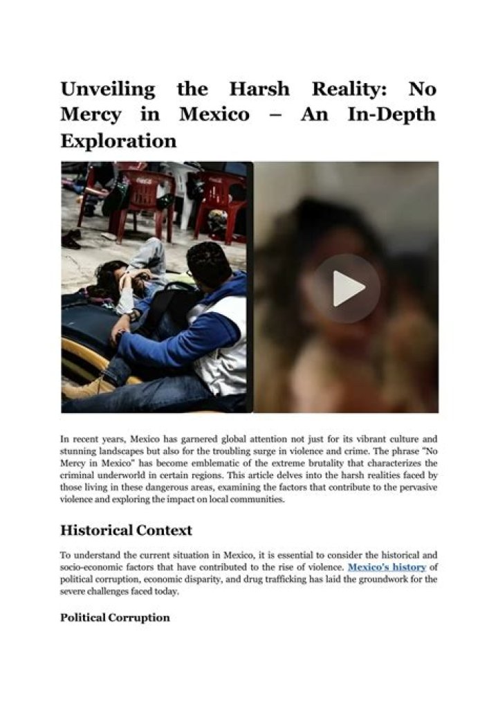 Exploring "No Mercy Mexico": Understanding the Power of "No"