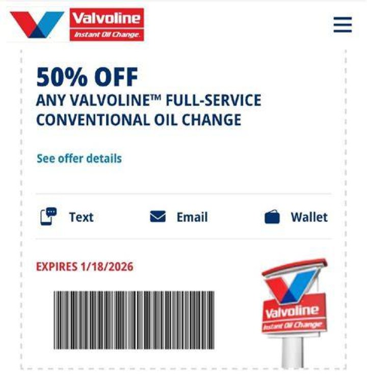 Valvoline 50 Off Coupon 2025: Your Guide to Big Savings on Quality Oil